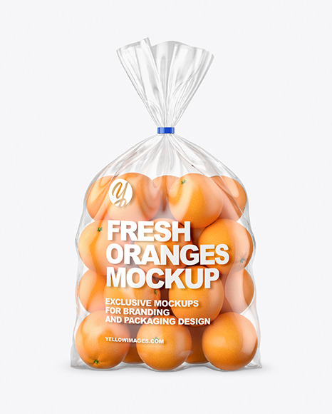 Download Plastic Bag With Oranges Mockup In Bag Sack Mockups On Yellow Images Object Mockups Yellowimages Mockups