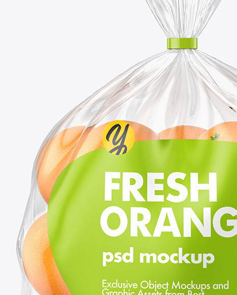 Download Plastic Bag With Oranges Mockup In Bag Sack Mockups On Yellow Images Object Mockups PSD Mockup Templates