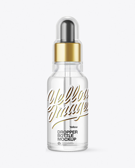 Clear Glass Dropper Bottle Mockup PSD #2