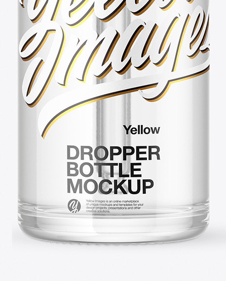 Clear Glass Dropper Bottle Mockup PSD #5
