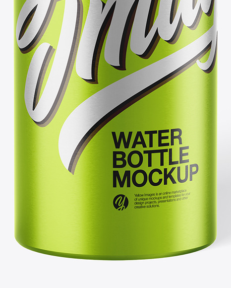 Metallic Water Bottle Mockup PSD #1