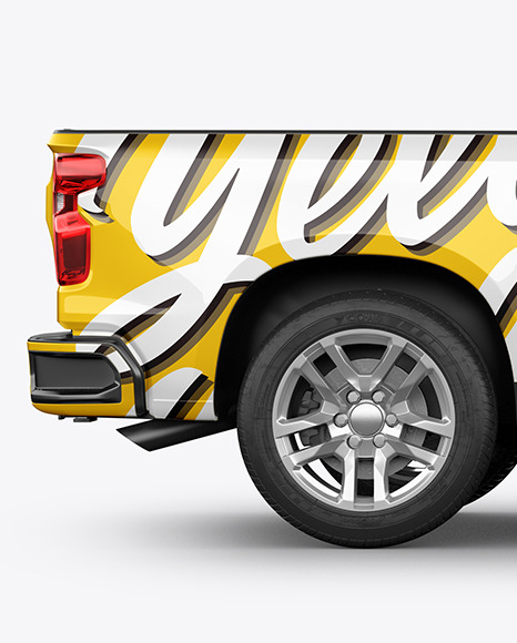 20+ Full-Size Pickup Truck Mockup - Half Side View Pictures - Mockup