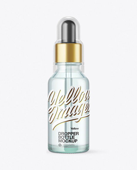 Blue Glass Dropper Bottle Mockup PSD #2