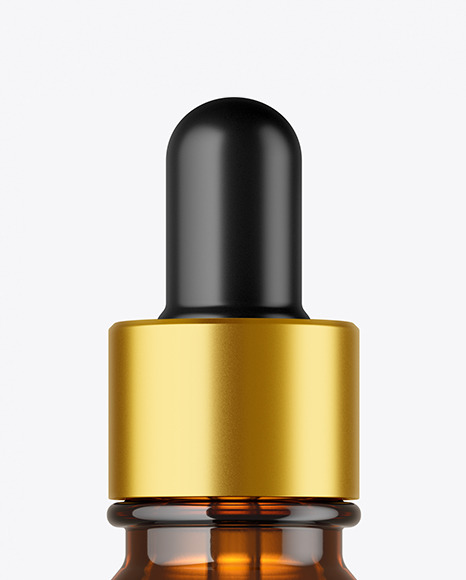 Amber Glass Dropper Bottle Mockup PSD #6