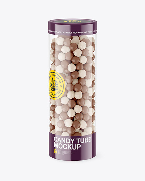 Transparent Candy Tube Mockup