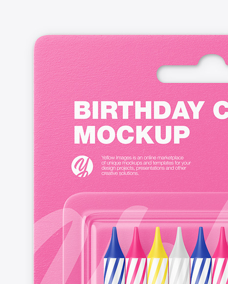 Download Blister Pack With 10 Candles Mockup In Packaging Mockups On Yellow Images Object Mockups