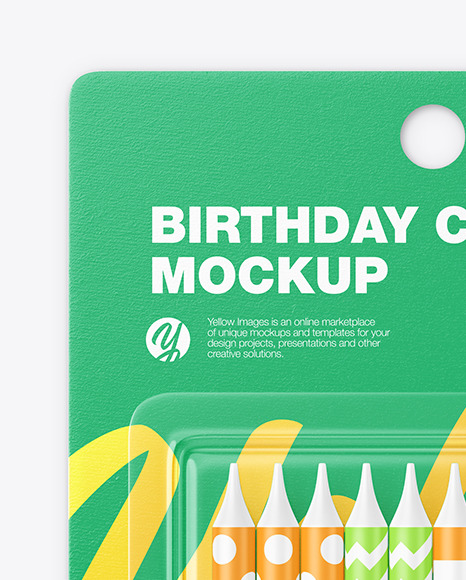 Download Blister Pack With 10 Candles Mockup In Packaging Mockups On Yellow Images Object Mockups