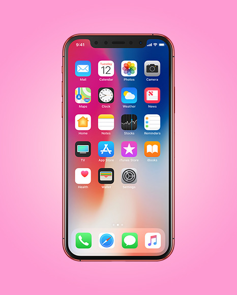 Download Apple iPhone X Mockup in Device Mockups on Yellow Images ...