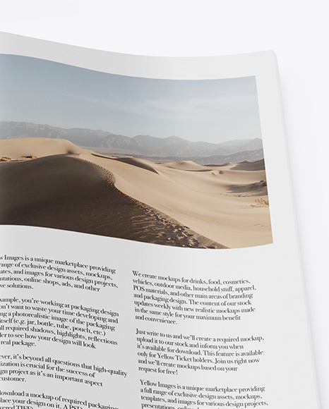 Opened Magazine Mockup PSD #2