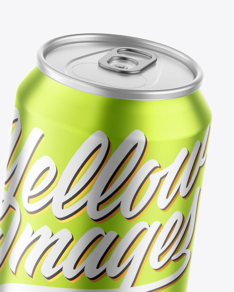 Download Matte Metallic Drink Can Mockup In Can Mockups On Yellow Images Object Mockups