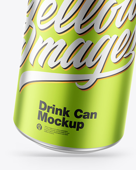 Download Matte Metallic Drink Can Mockup In Can Mockups On Yellow Images Object Mockups PSD Mockup Templates