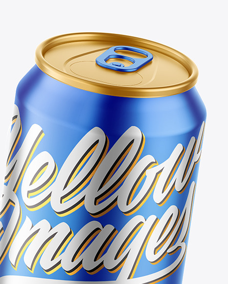 Matte Metallic Drink Can Mockup PSD #7
