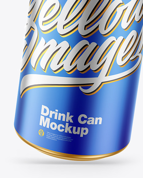 Download Matte Metallic Drink Can Mockup In Can Mockups On Yellow Images Object Mockups PSD Mockup Templates