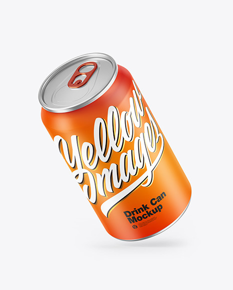 Metallic Drink Can w  Matte Finish Mockup PSD #2