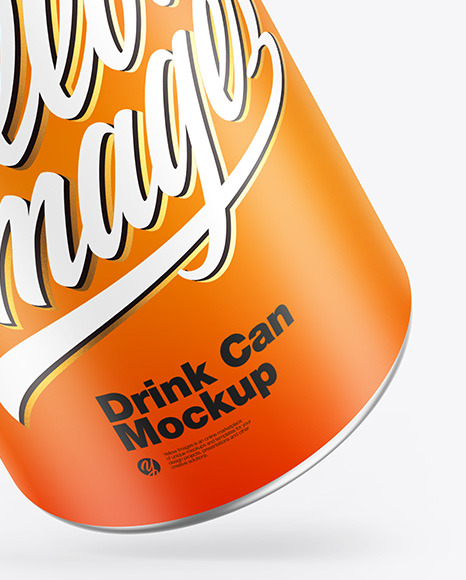 Metallic Drink Can w  Matte Finish Mockup PSD #6
