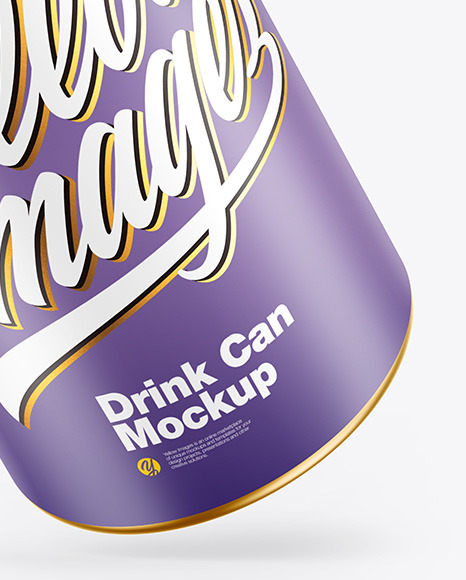 Three Matte Metallic Drink Cans Mockup