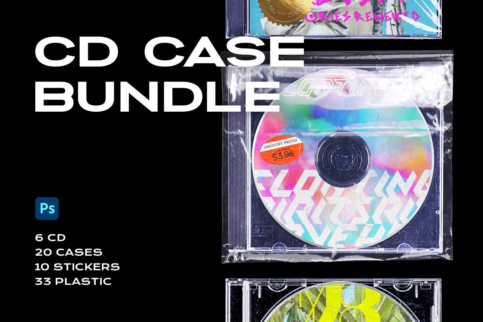 Cd Case Mockup Template Bundle Disc In Creative Store On Yellow Images Creative Store