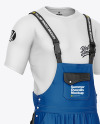 Download Summer Overalls Front Half Side View In Apparel Mockups On Yellow Images Object Mockups Yellowimages Mockups