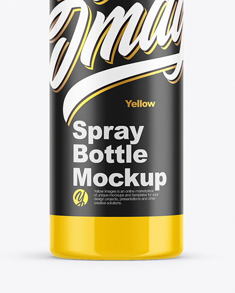 Glossy Spray Bottle Mockup PSD #6