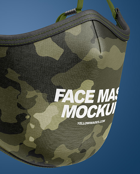 Download Face Mask Mockup In Apparel Mockups On Yellow Images Object Mockups Yellowimages Mockups