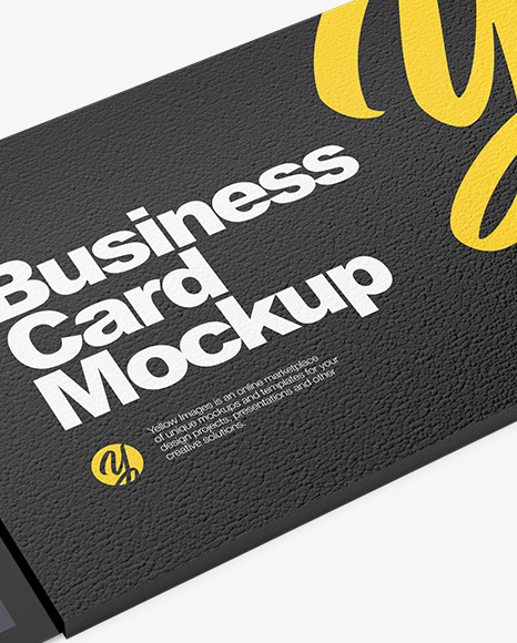 Download Business Card Cover Mockup Half Side View In Stationery Mockups On Yellow Images Object Mockups PSD Mockup Templates