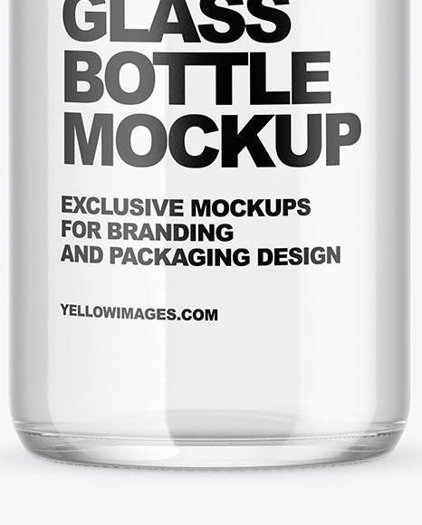 Download Clear Glass Bottle Mockup In Bottle Mockups On Yellow Images Object Mockups PSD Mockup Templates