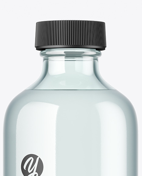 Blue Glass Bottle Mockup PSD #2