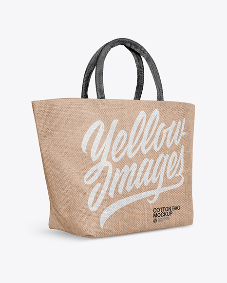 Download Cotton Bag Mockup in Apparel Mockups on Yellow Images ...