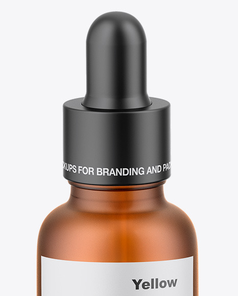 Paper Box W  Amber Dropper Bottle Mockup PSD #6