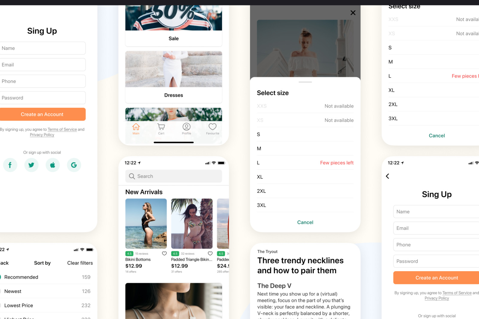 Download Fluik E Commerce App Ui Kit In Ux Ui Kits On Yellow Images Creative Store