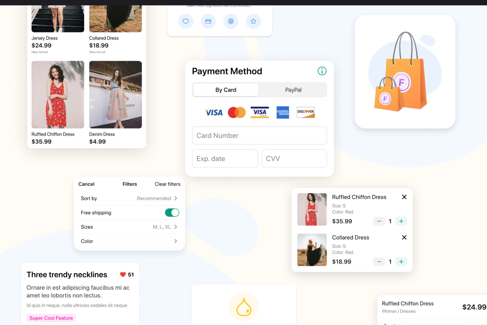 Download Fluik E Commerce App Ui Kit In Ux Ui Kits On Yellow Images Creative Store