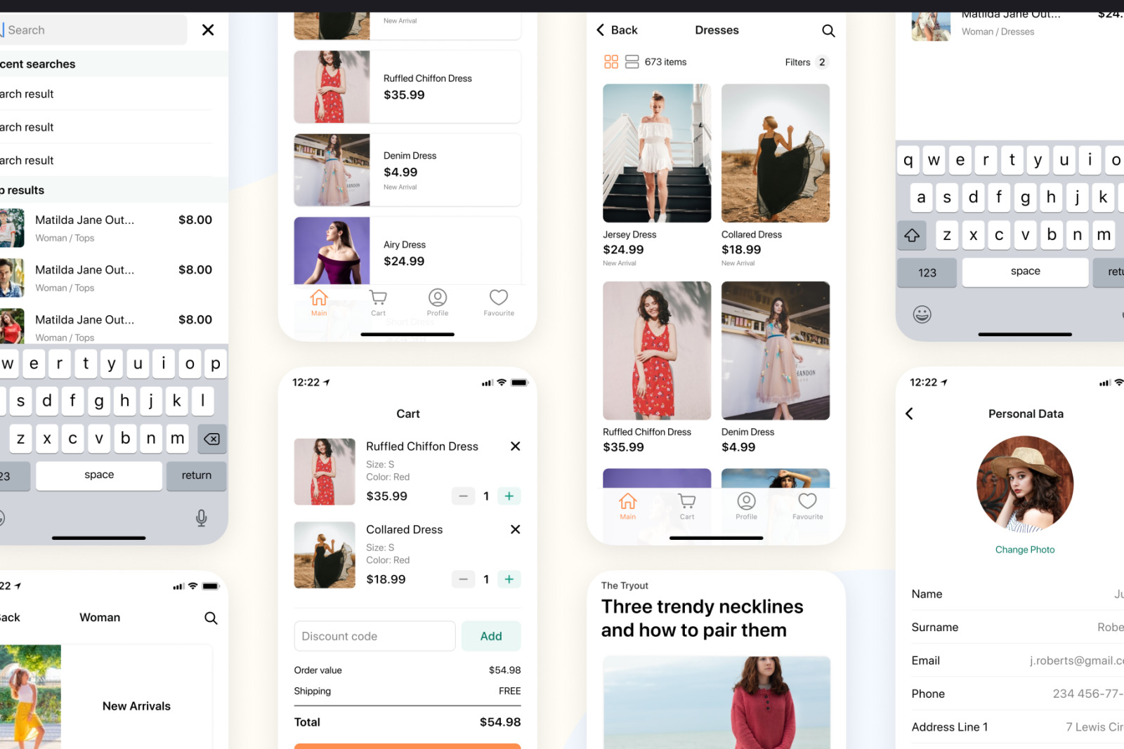 Download Fluik E Commerce App Ui Kit In Ux Ui Kits On Yellow Images Creative Store