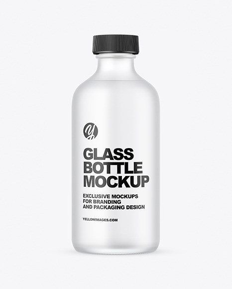 Frosted Glass Bottle Mockup PSD #2