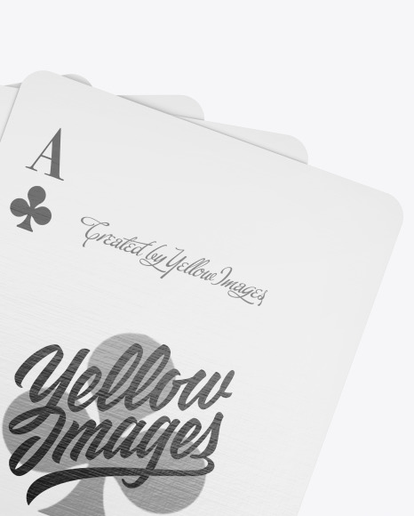 Five Playing Cards Mockup PSD #1