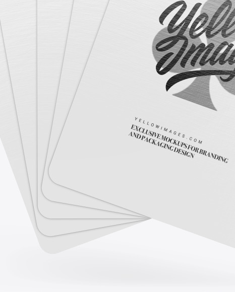 Five Playing Cards Mockup PSD #6
