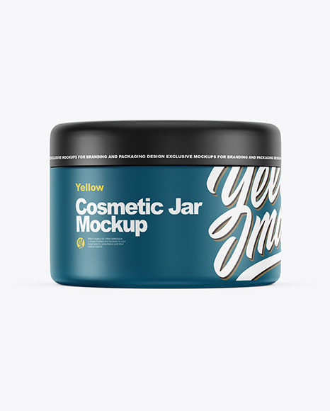 Closed Matte Plastic Cosmetic Jar Mockup PSD #2