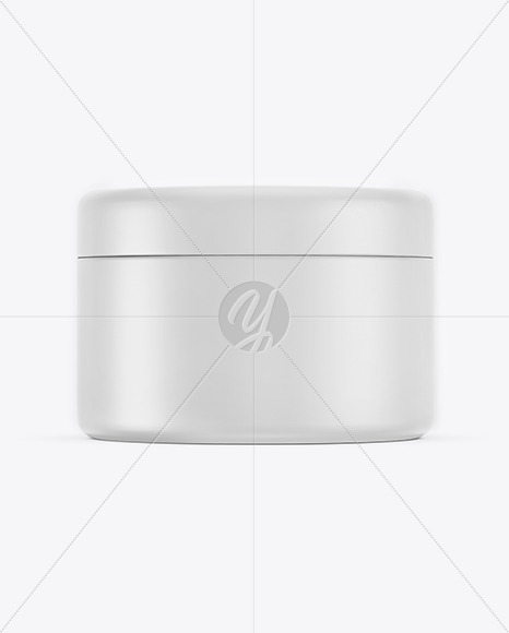 Closed Matte Plastic Cosmetic Jar Mockup PSD #1