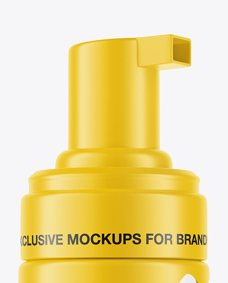 Download Matte Cosmetic Bottle With Dispenser Mockup In Bottle Mockups On Yellow Images Object Mockups PSD Mockup Templates