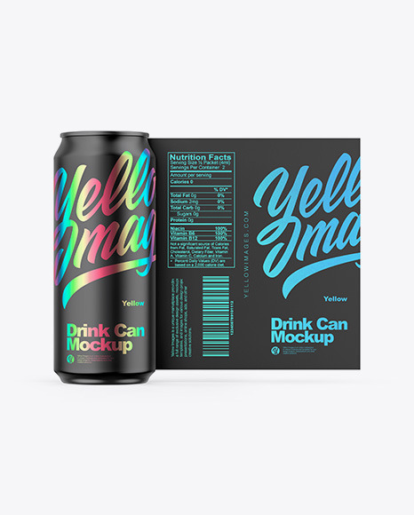 Matte Can Mockup PSD #1