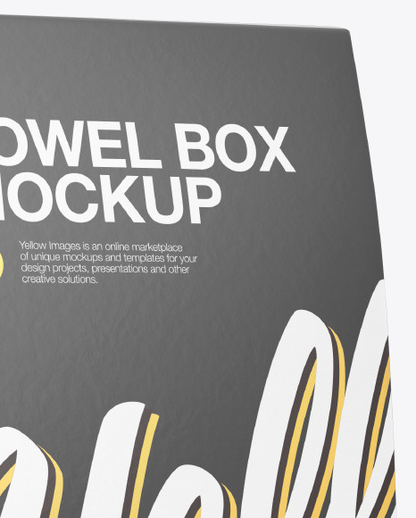 Download Box With Towels Mockup In Box Mockups On Yellow Images Object Mockups PSD Mockup Templates