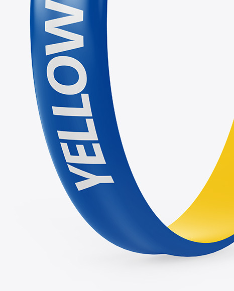 Glossy Silicone Wristband Mockup PSD #7