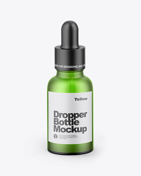 Paper Box W  Green Dropper Bottle Mockup PSD #4