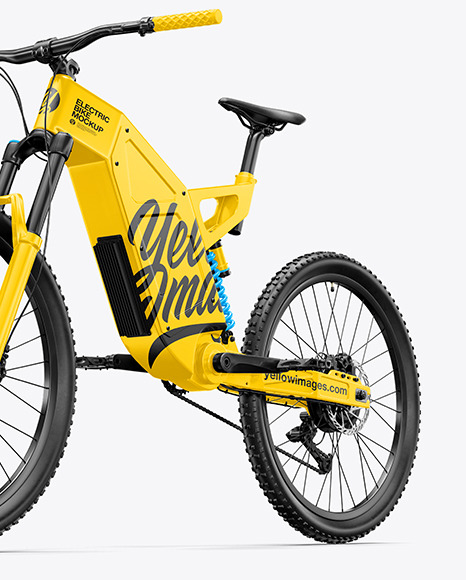 Download Electric Bike Mockup Left Half Side View In Vehicle Mockups On Yellow Images Object Mockups PSD Mockup Templates