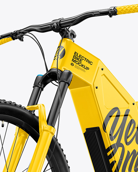 Download Electric Bike Mockup Left Half Side View In Vehicle Mockups On Yellow Images Object Mockups