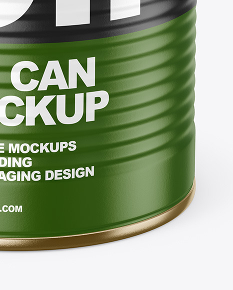 Tin Can With Pull Tab   Matte Finish Mockup PSD #6