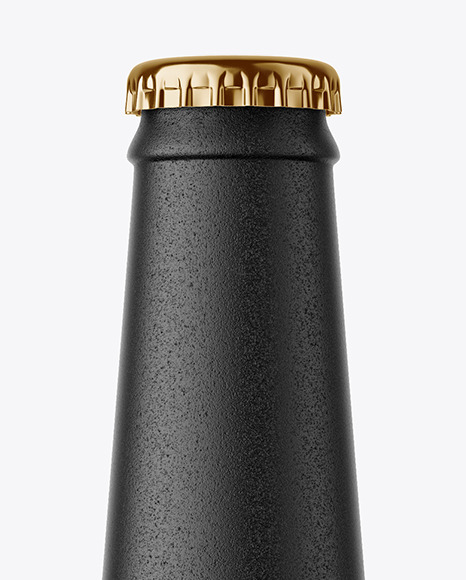 Black Ceramic Beer Bottle Mockup PSD #2