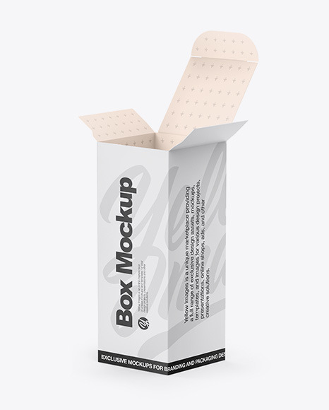 Paper Box W  Red Dropper Bottle Mockup PSD #2