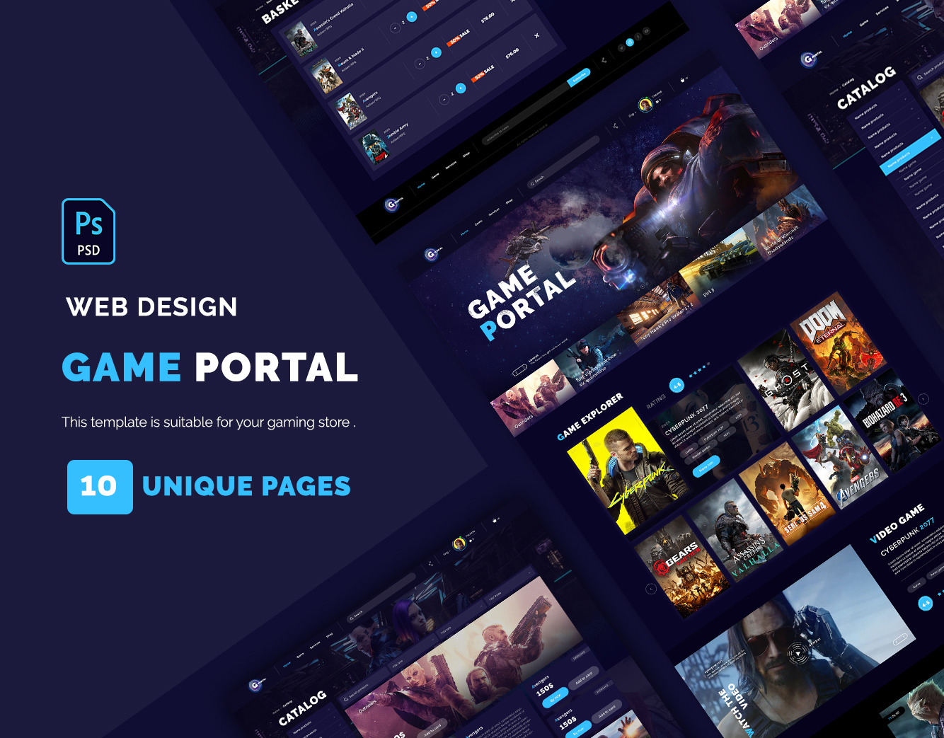 Game Store UI Kit on Yellow Images Creative Store