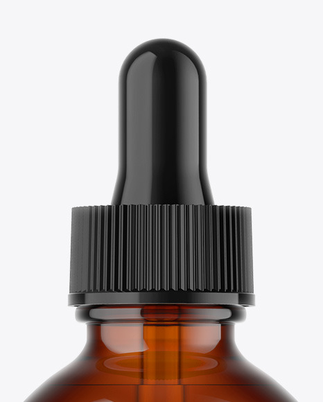 Amber Glass Dropper Bottle Mockup PSD #2