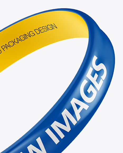 Glossy Silicone Wristband Mockup PSD #6